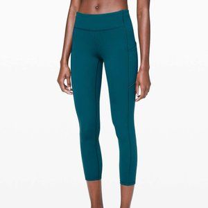 Lululemon Speed Up Tight 25" Leggings Bermuda Teal Sz 4